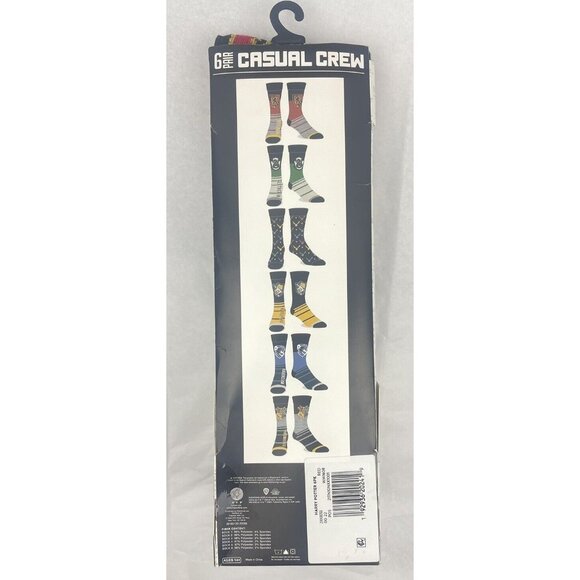 Harry Potter 6 Pair Casual Crew Shoes Size 8-12 WIZARDING WORLD - Picture 7 of 8